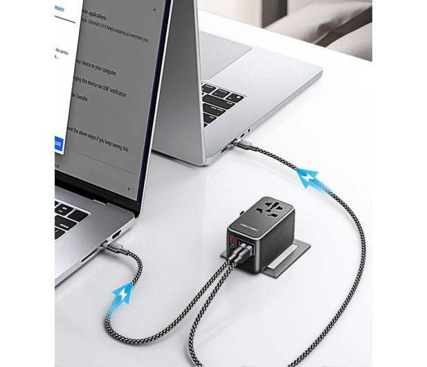 Vention Uniwersalny adapter podróżny 100W GaN 1x USB-A 3x USB-C - 1543465 - zdjęcie 3
